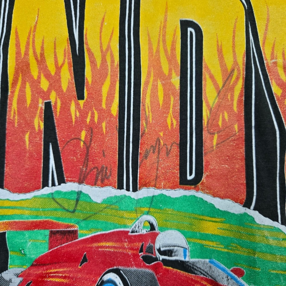 Vintage Indy Car Racing T Shirt Mens Small Black 90s Single Stitch USA Signed - Picture 3 of 13
